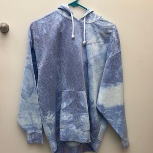 Nike Blue and White womens Hoodie